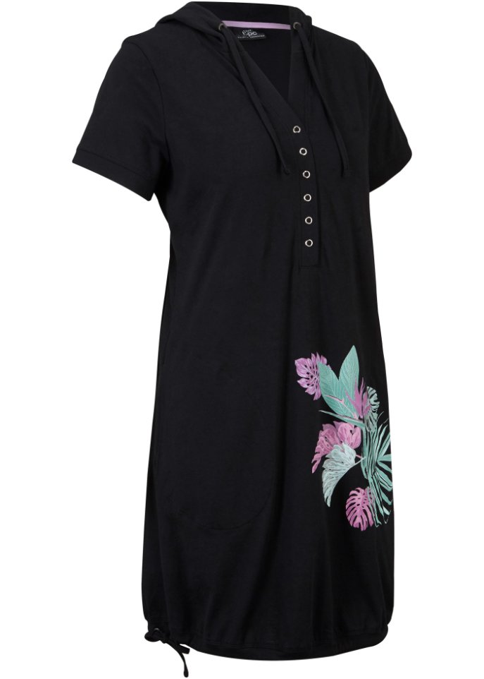 Baumwoll-Shirtkleid, kurzarm