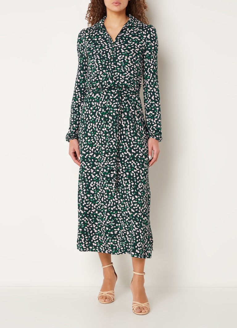 Phase Eight Loretta maxi blouse dress with print and balloon sleeves