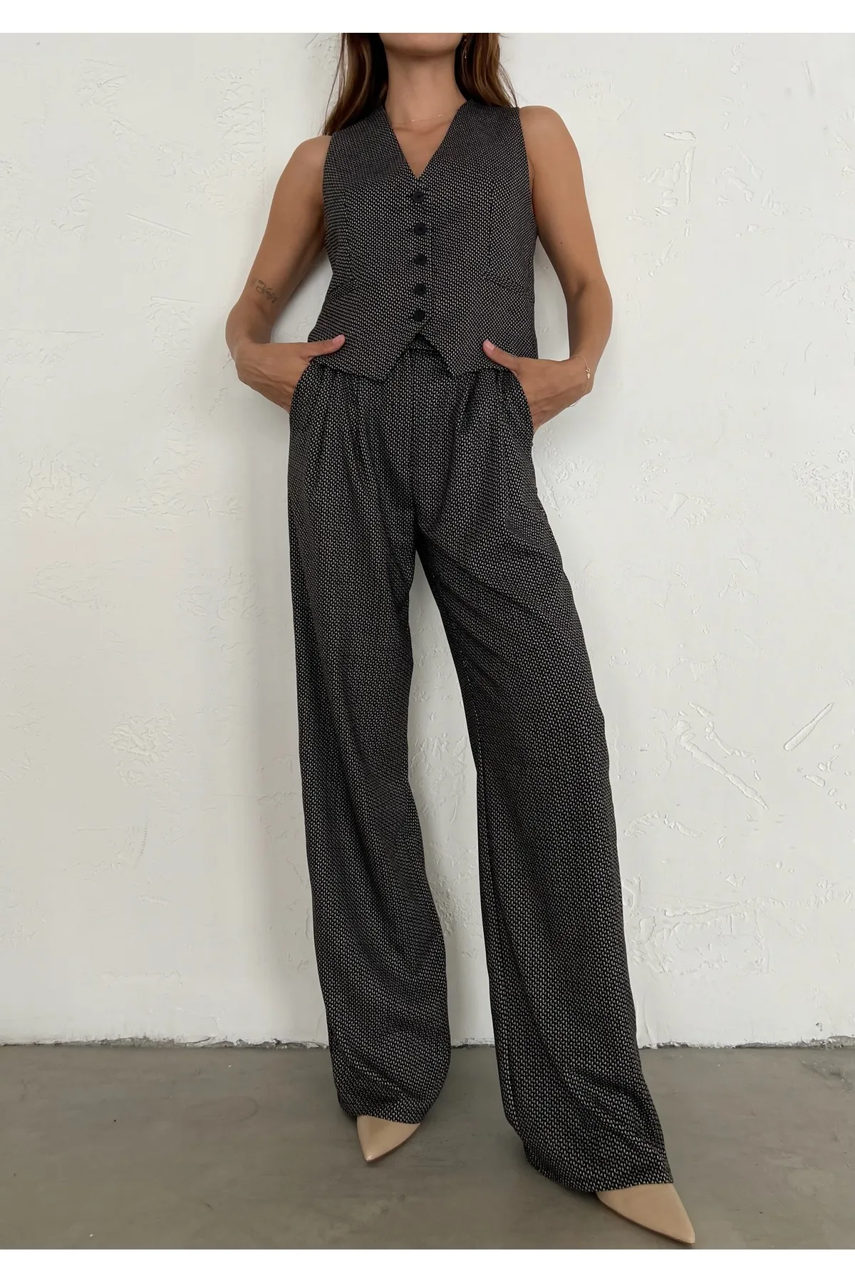 Laluvia  Wabenwesten-Hosen-Set