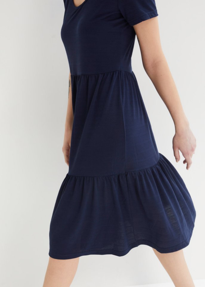 Shirtkleid mit Strukturmuster