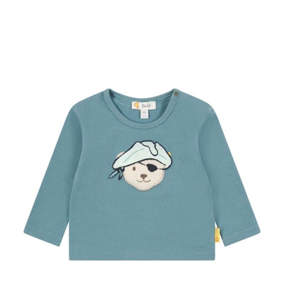 T-Shirt langarm, mittelblau für Jungs