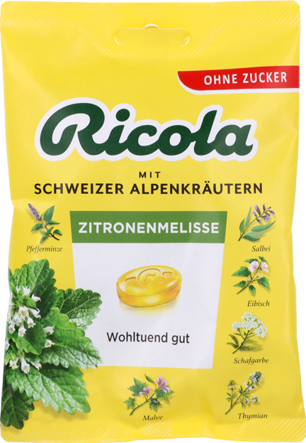 Ricola Zitronenmelisse zuckerfrei vegan
