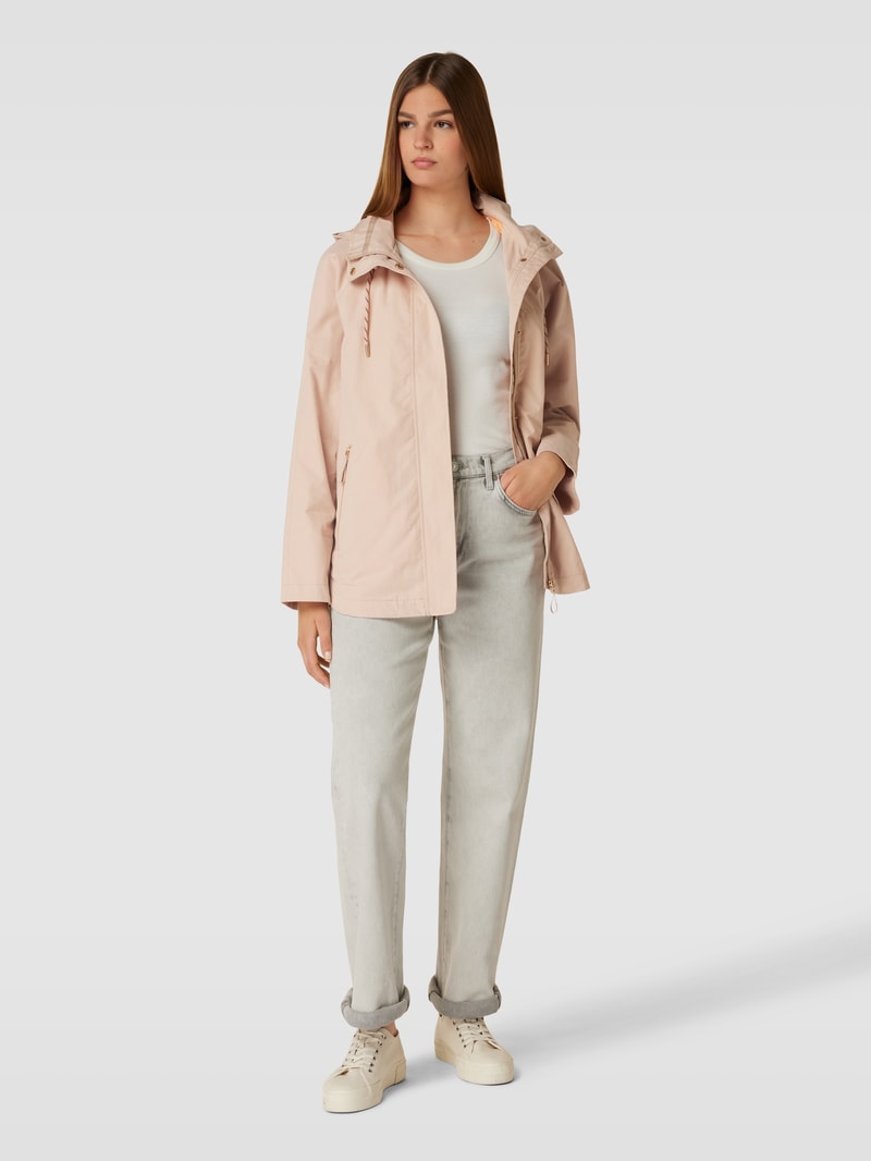 Jacke mit Kapuze in beige