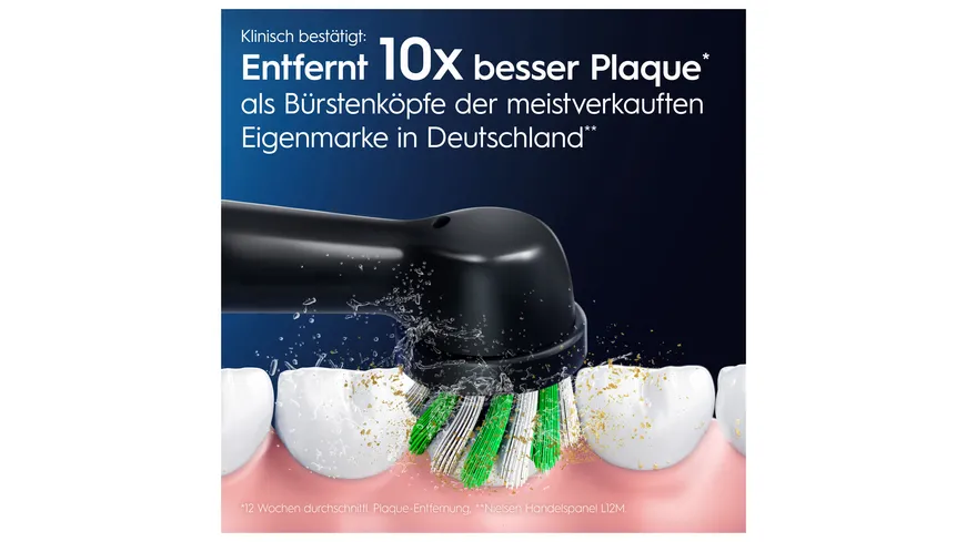 Oral-B PRO CROSSACTION Aufsteckbürsten Schwarz 4 Stück AM