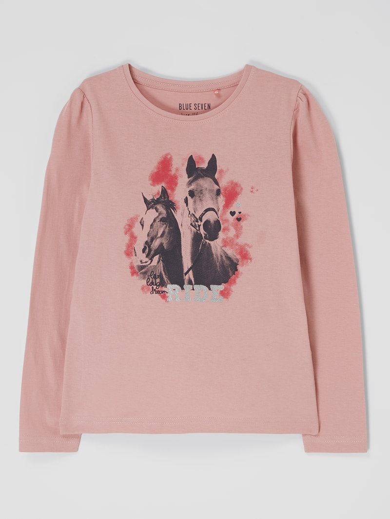 Longsleeve mit Print in altrosa