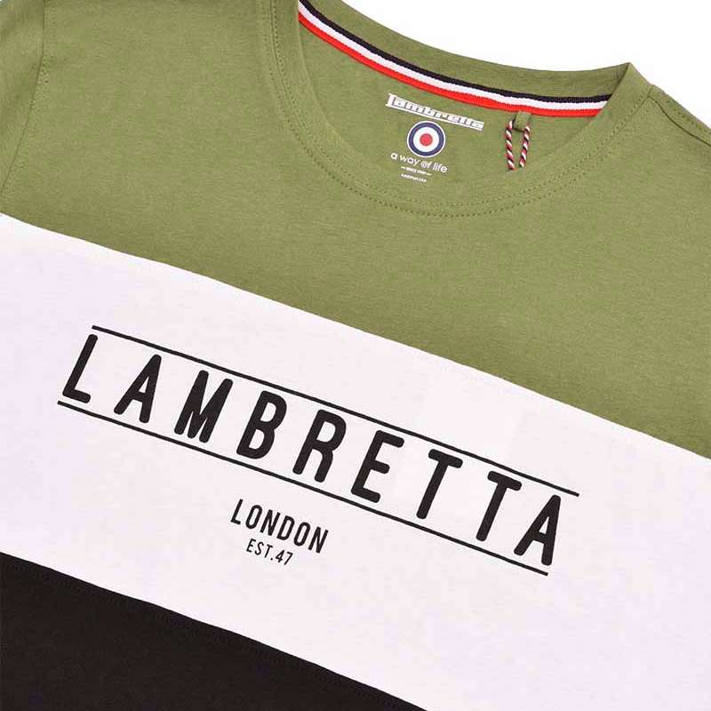 Lambretta Panel Herren T-Shirt SS1083-K/BL/WHITE