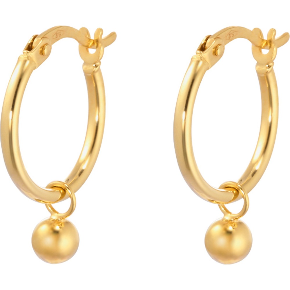 Valeria Créoles 375 Or jaune Boucles d'oreilles