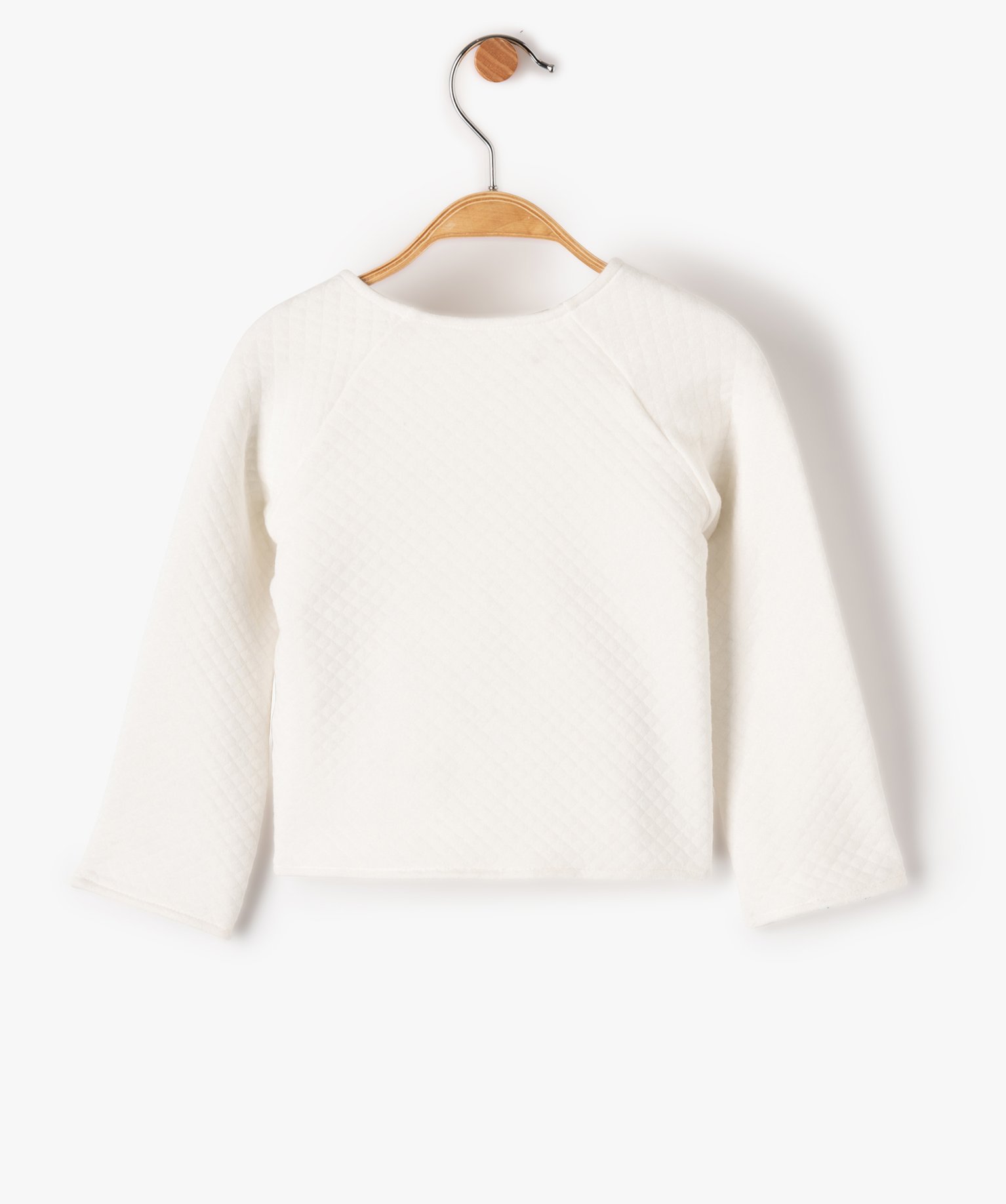 Gilet bébé cache-cur réversible - Petit Béguin blanc | GEMO