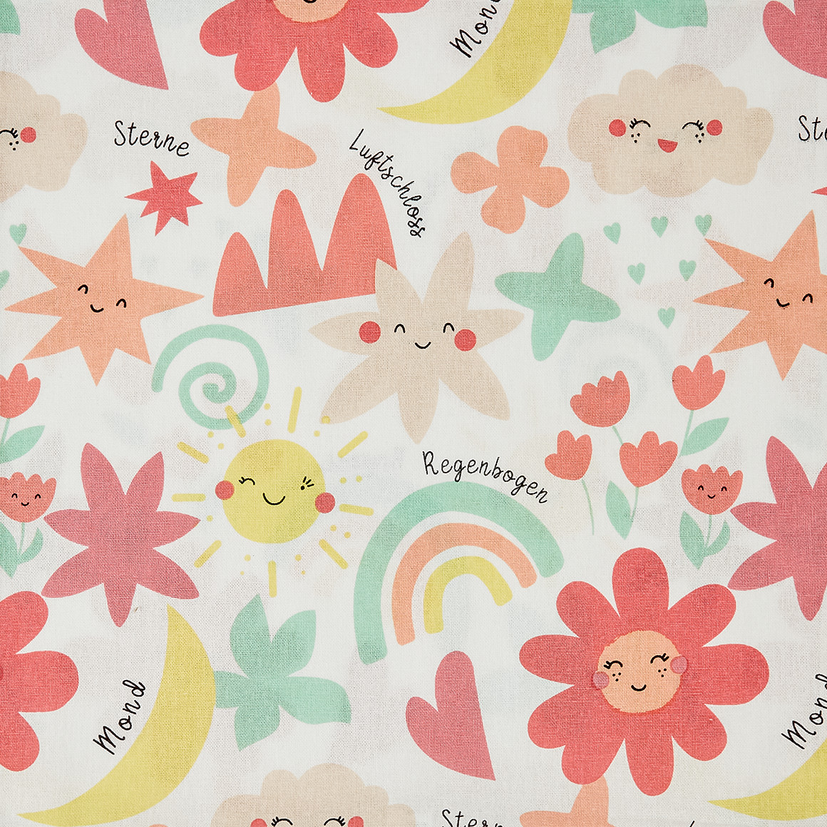 Kissenhülle mit bunten Motiven
