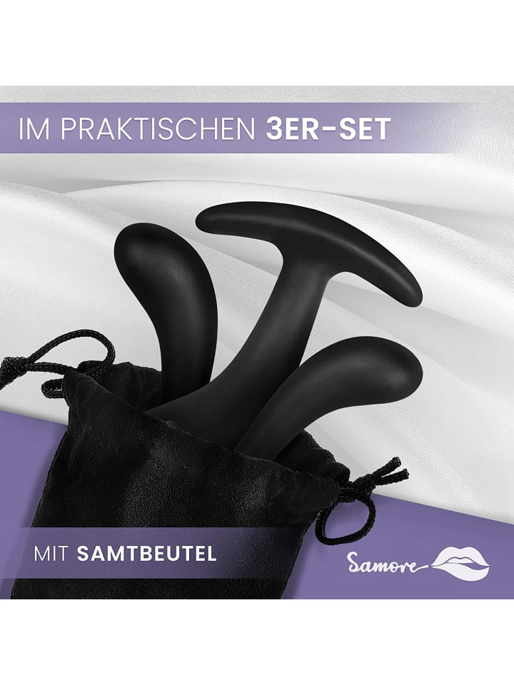 SAMORE Samore Analplug-Set in schwarz günstig kaufen onesize