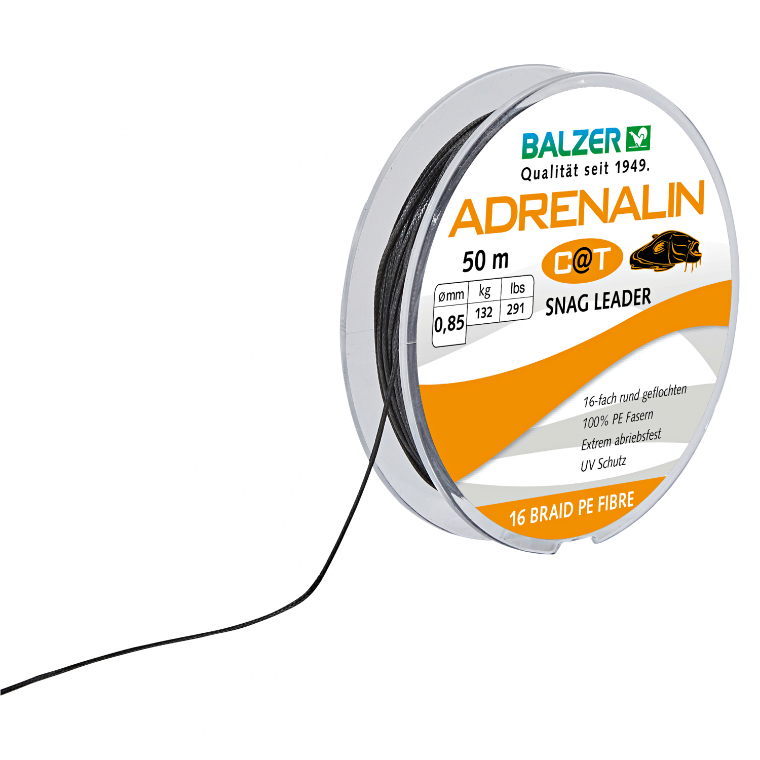 Adrenalin Cat Schlagschnur PE (schwarz, 50 m)