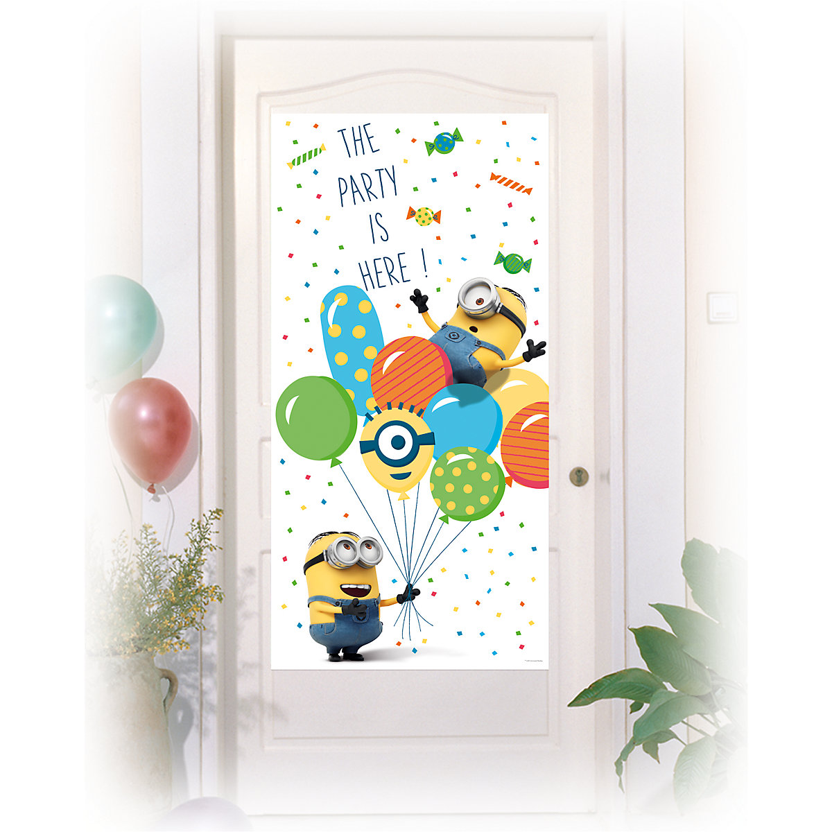 Türposter Minions Balloons, 76 x 152 cm