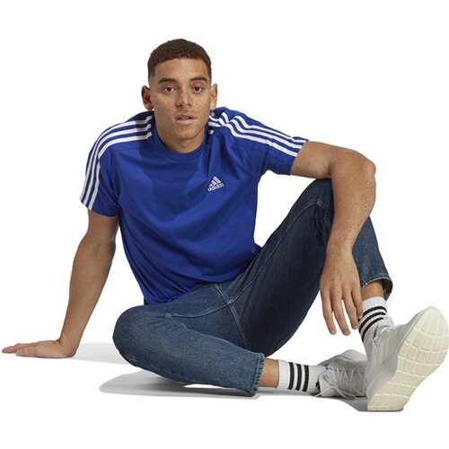 HERREN SHIRT ESSENTIALS SINGLE JERSEY 3-STREIFEN