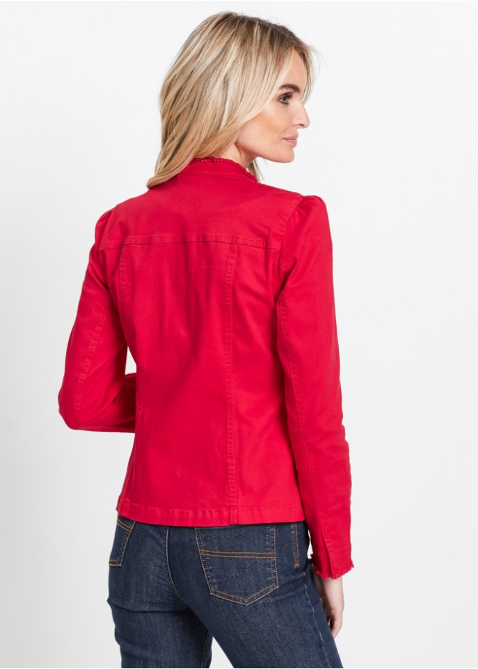 Jacke mit leichten Puffärmeln