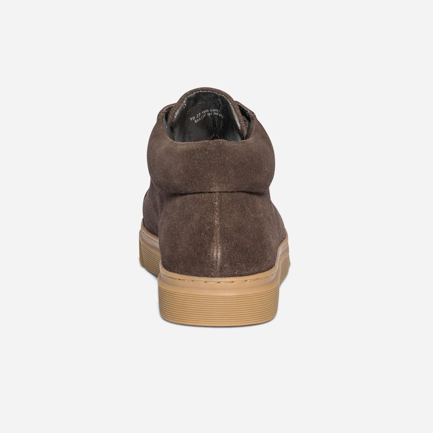 Basket marron en cuir velours