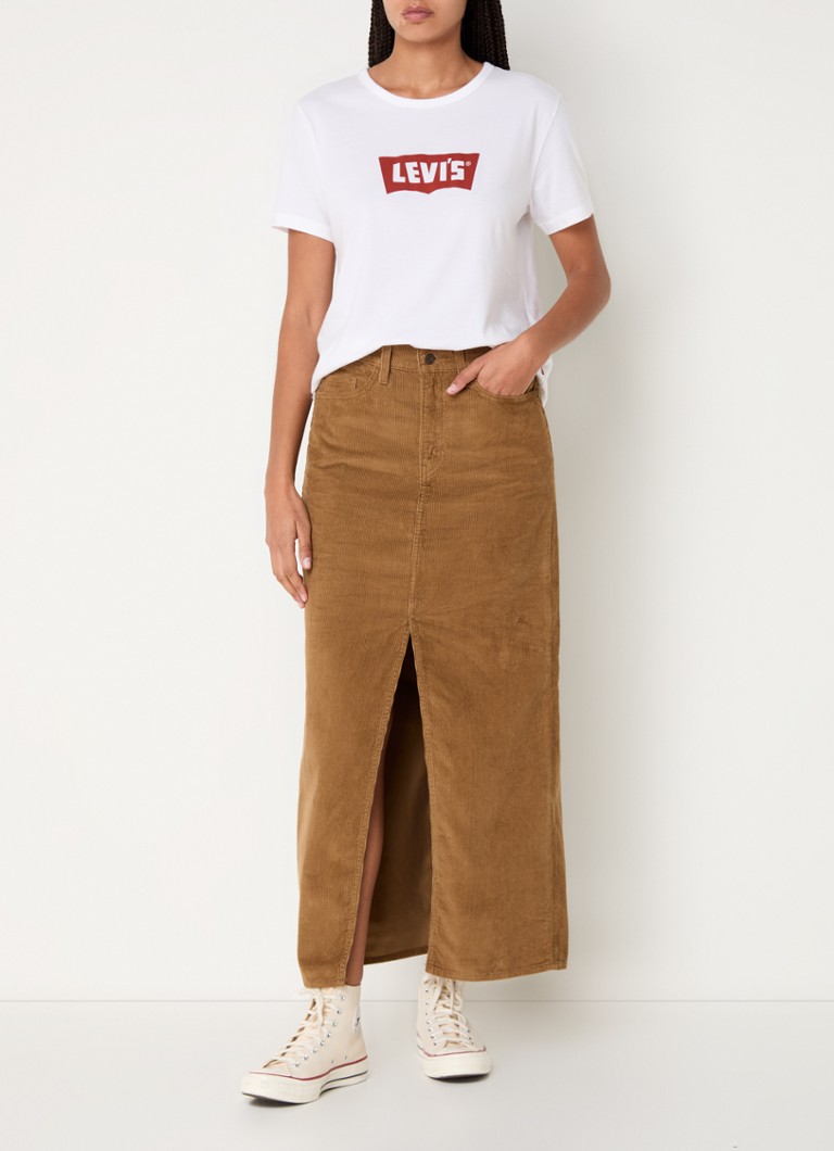 Levi's manšestrová midi sukně s rozparkem