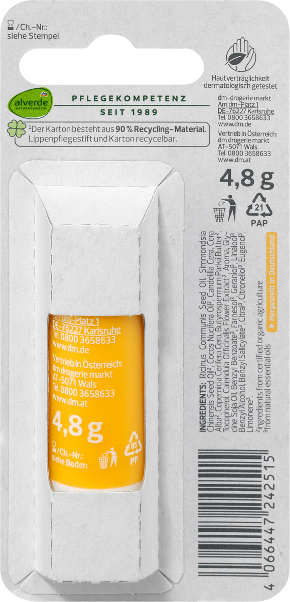Lippenpflege Bio-Calendula, 4,8 g