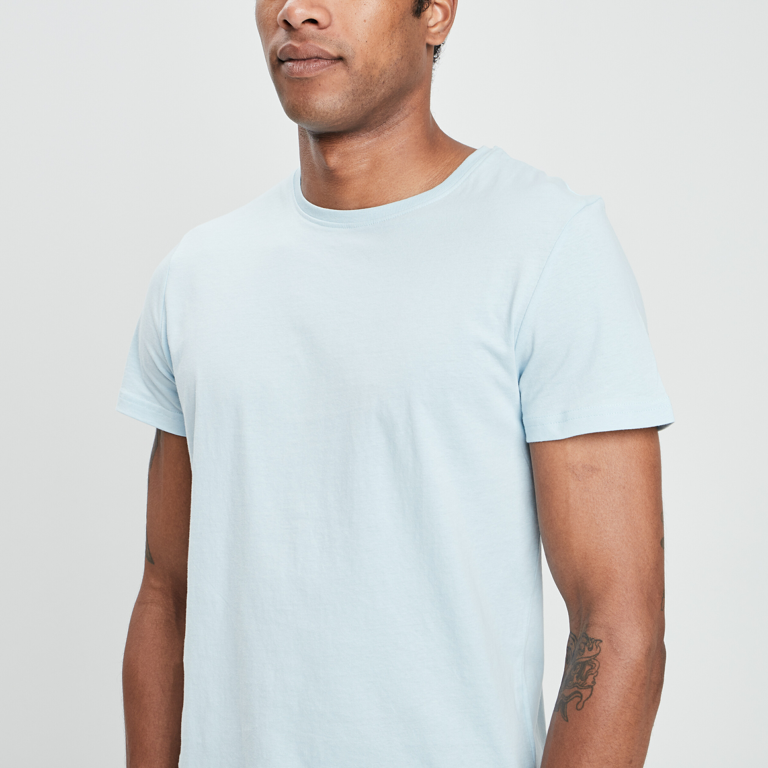 T-shirt en coton manches courtes bleu turquoise homme | La Halle