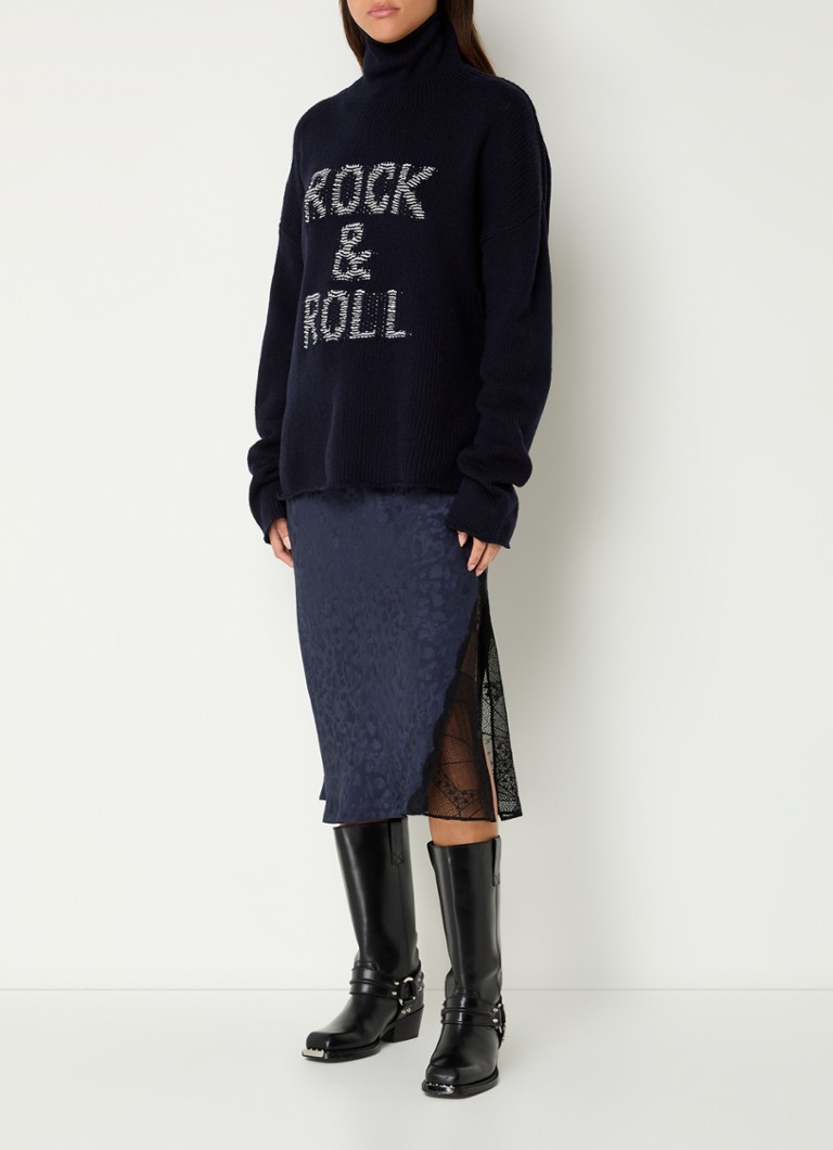 Zadig&Voltaire – Jayla – Midirock aus Seide mit Spitzendetails
