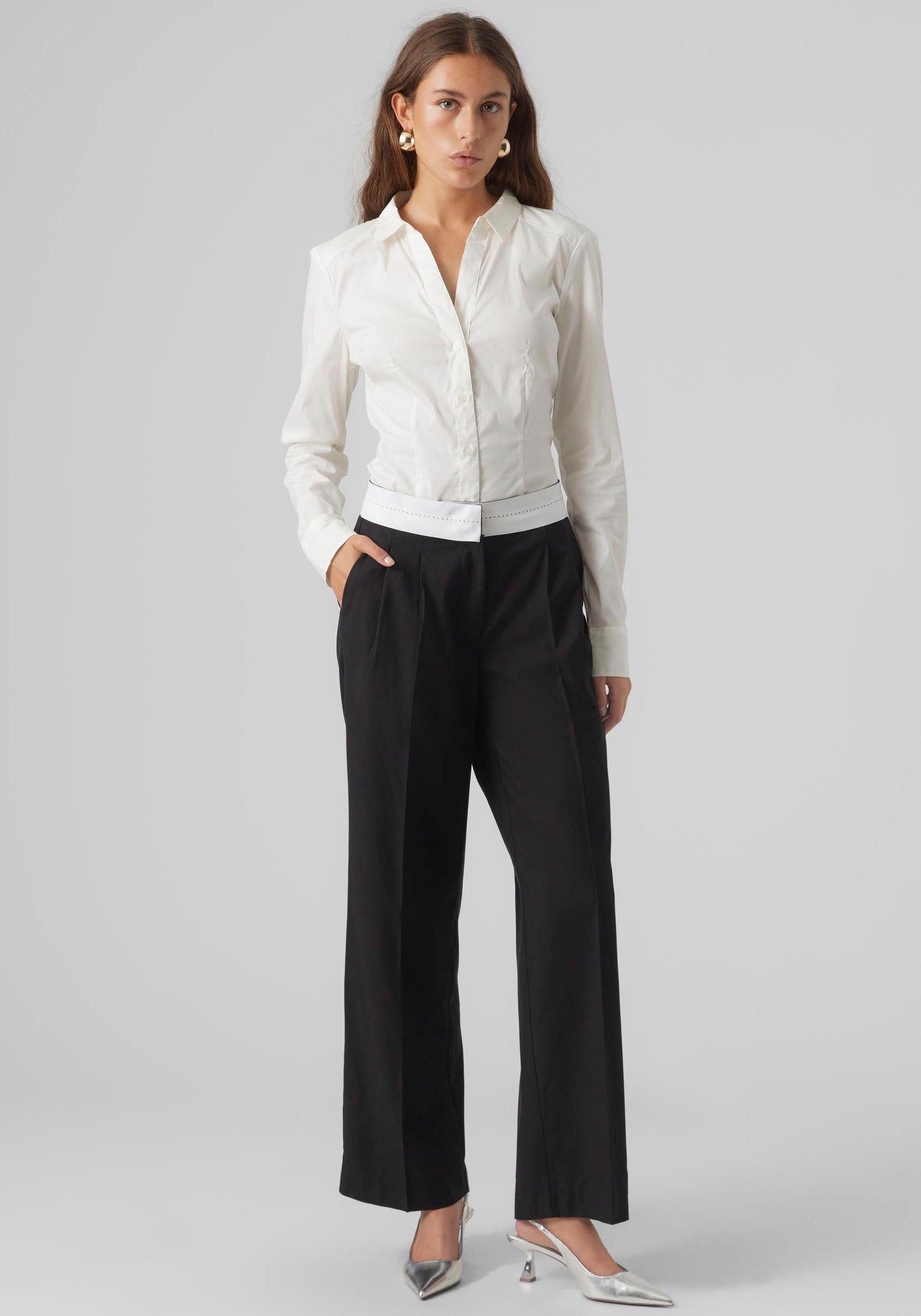 Vero Moda Langarmbody VMLADY L/S G-STRING SHIRT WVN NEW NOOS