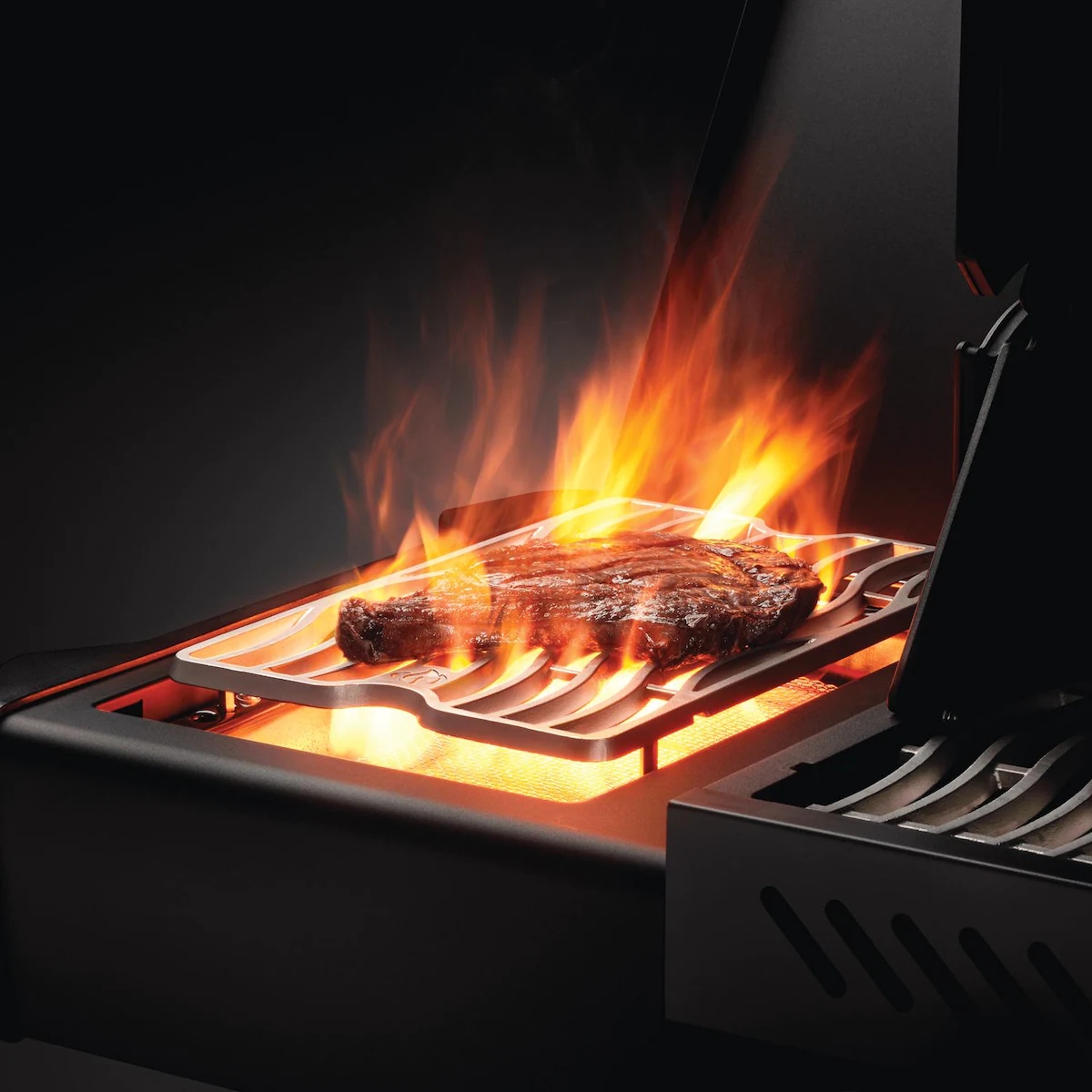 Napoleon Phantom Prestige 500 Propane Gas Grill with Infrared Rear Burner, Infrared Side Burner, & Rotisserie Kit - Matte Black - P500RSIBPMK-3-PHM