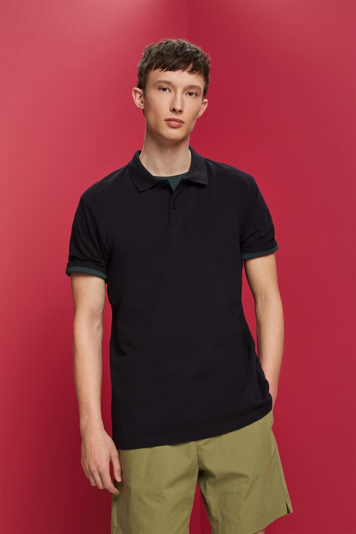 Slim-Fit-Poloshirt aus Baumwoll-Piqué