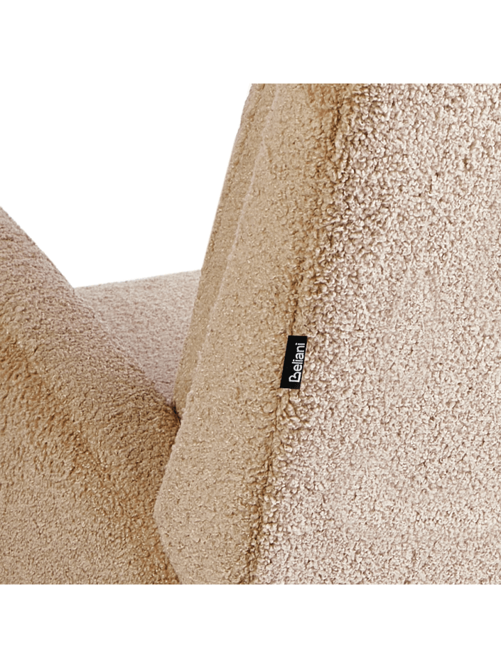 Beliani Schaukelsessel ALSTA in Beige/Braun - (W) 68 x (H) 100 x (L) 100 cm günstig kaufen onesize