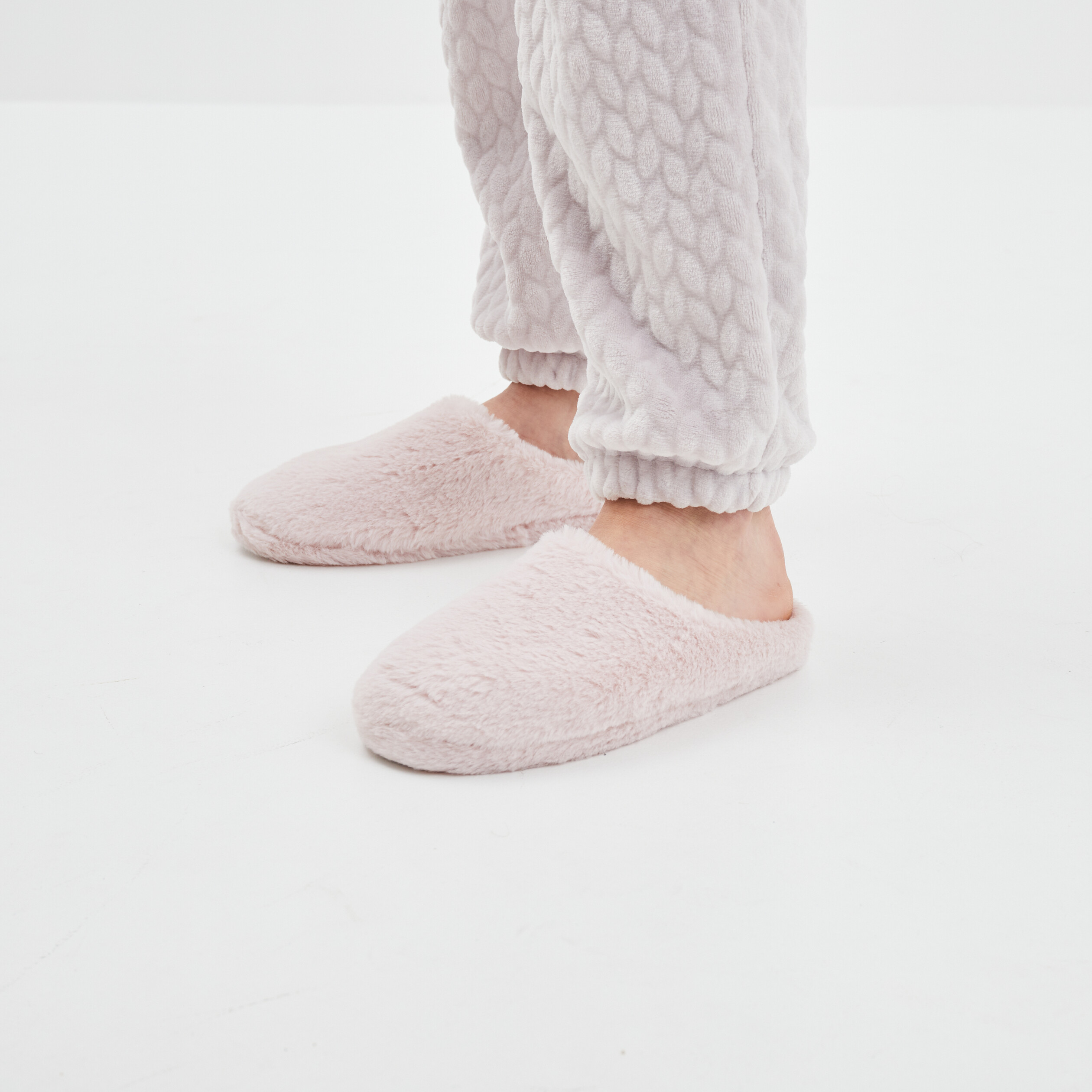 Chaussons mules rose femme | La Halle