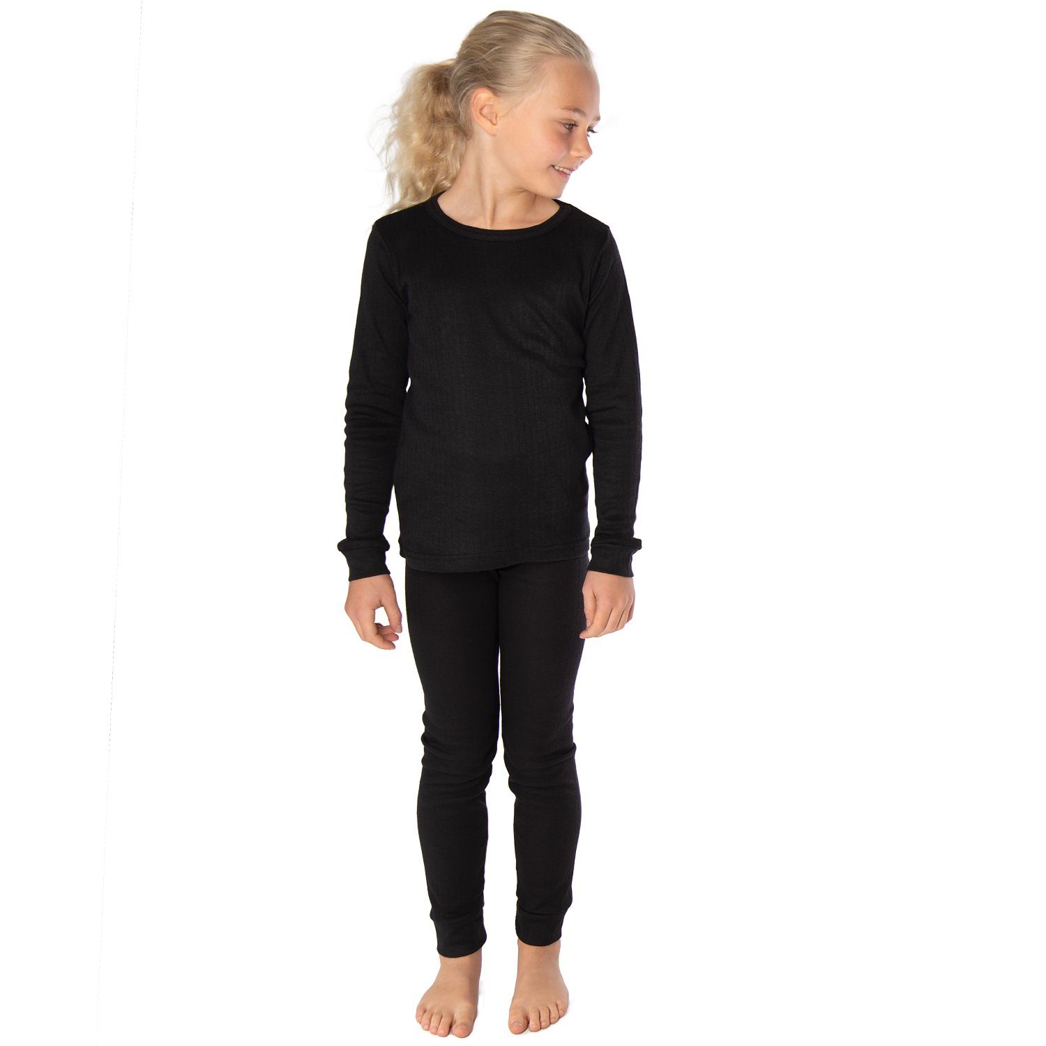 Black Snake Thermounterhemd cuddle Set mit Kinder Thermounterhosen