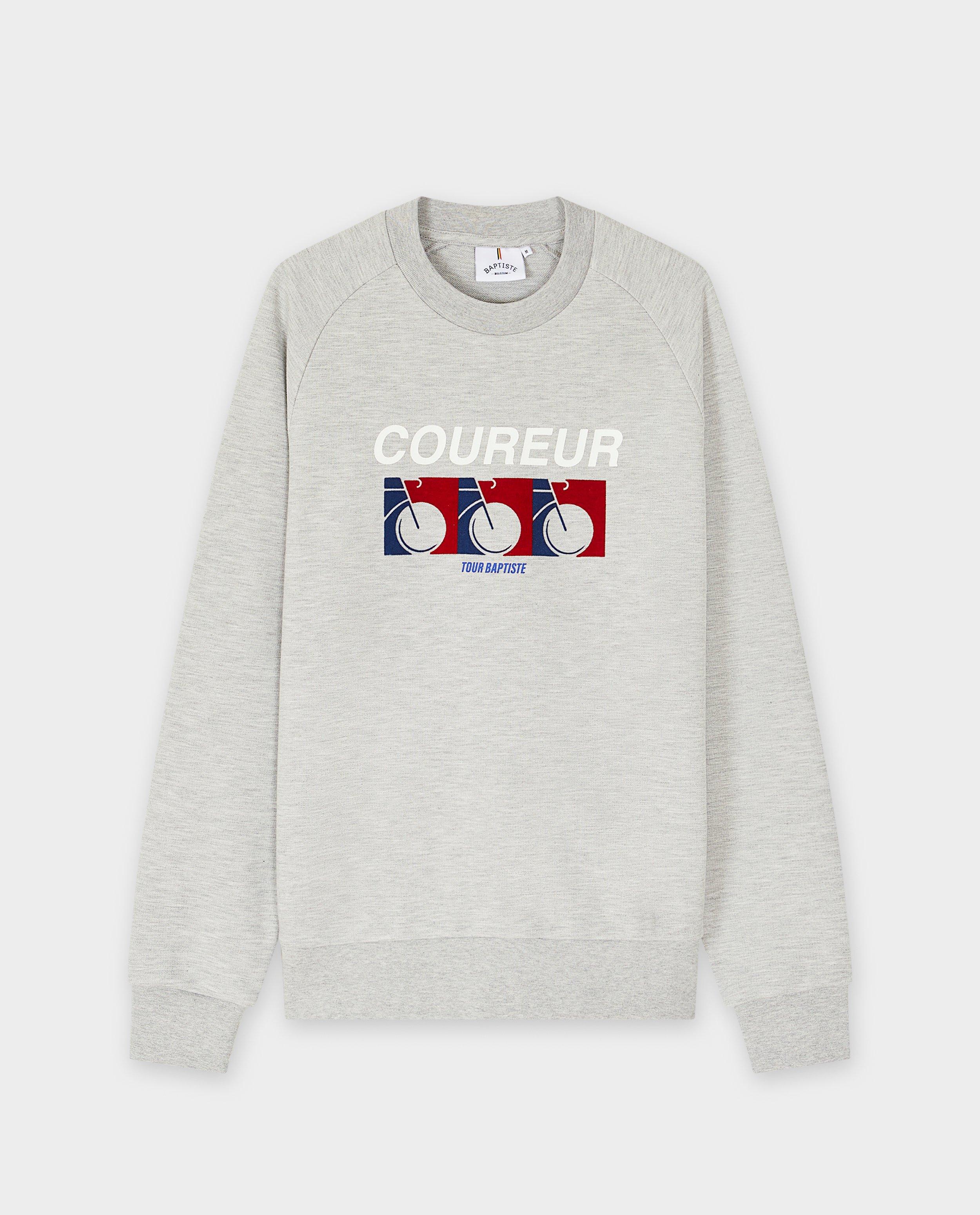 Pulover Baptiste cu imprimeu în relief, unisex, XS-XXL gri