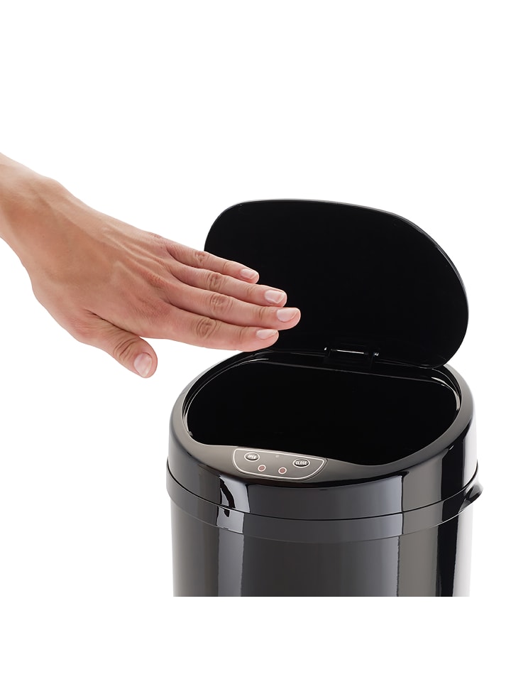 Echtwerk Edelstahl Abfalleimer mit Sensor 42 l in Schwarz günstig kaufen onesize