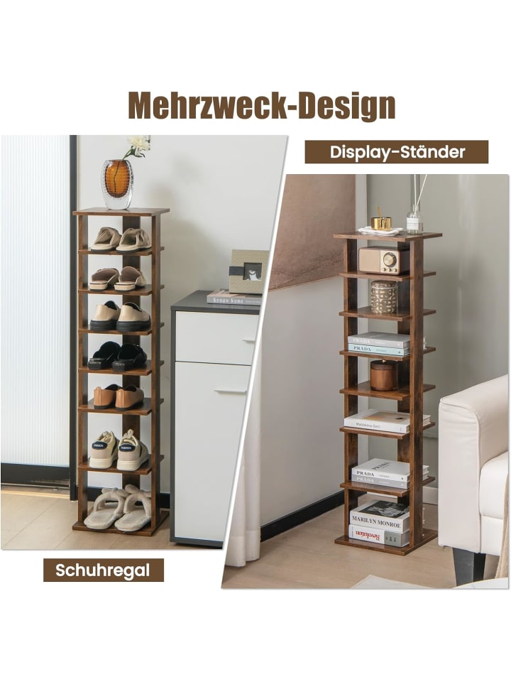 COSTWAY Schuhregal in Braun günstig kaufen 110 cm