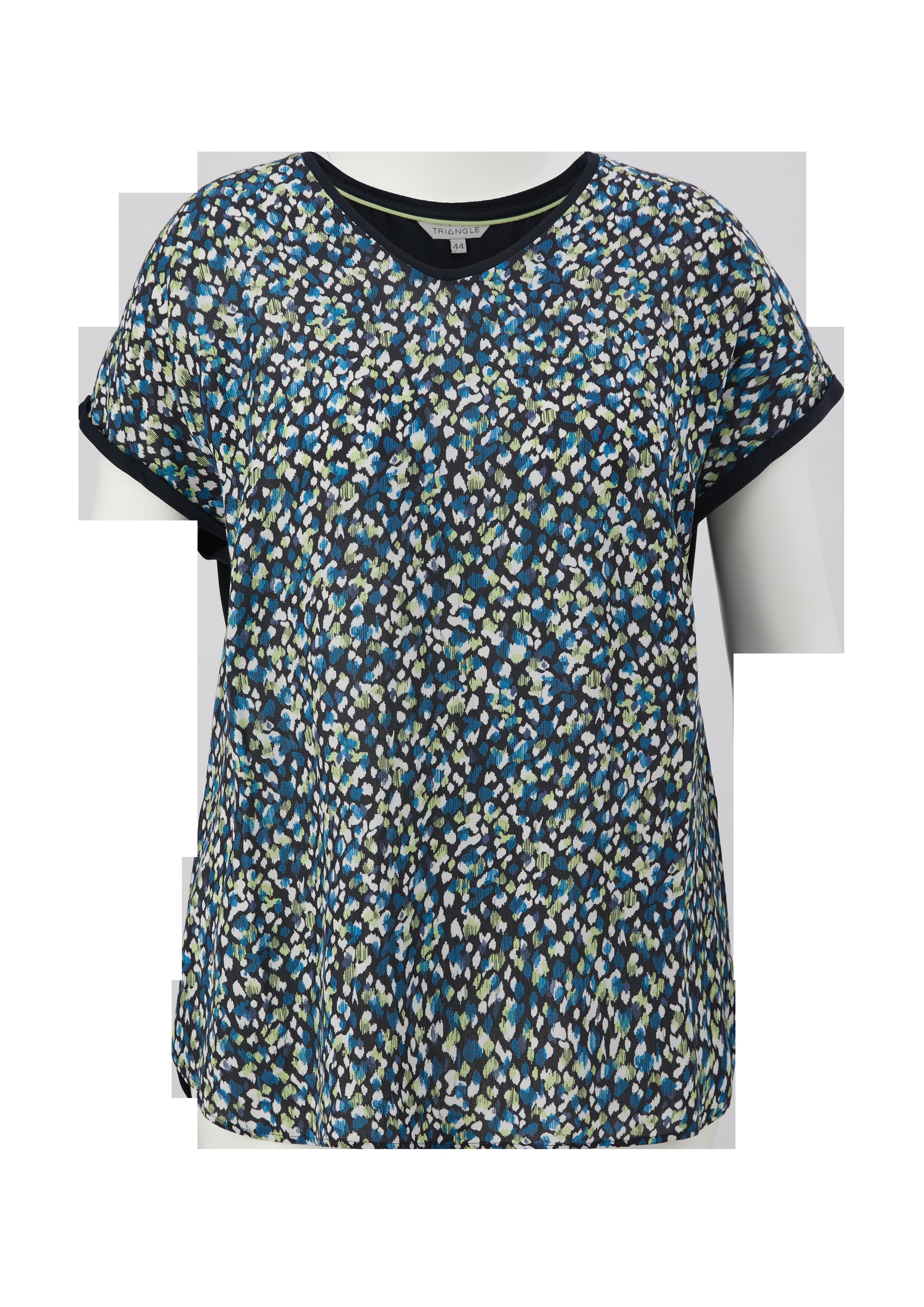 T-Shirt im Materialmix  2129399-59A1