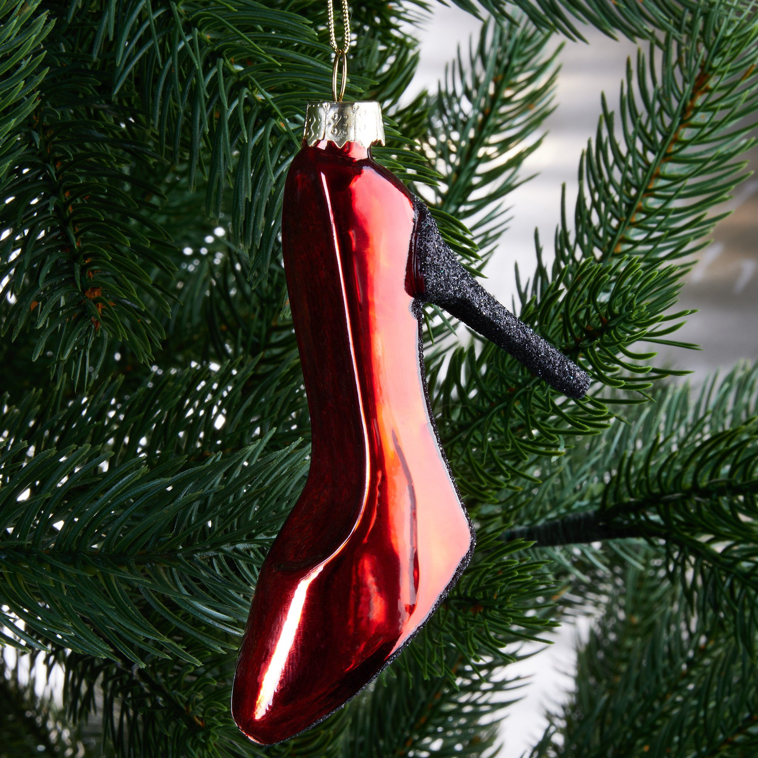 BRUBAKER Weihnachtsbaumkugel Lustige Weihnachtskugel aus Glas - Handbemalt und Mundgeblasen Figuren (1 St), Christbaumschmuck Weihnachtsdeko Anhänger - Deko