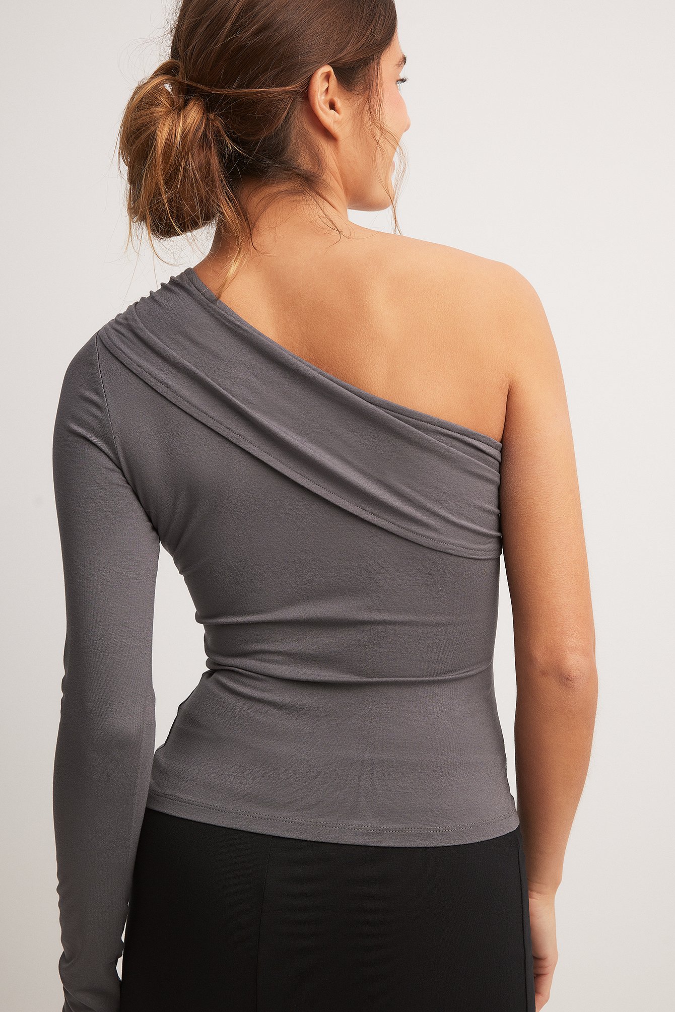 Soft Line One Sleeve Draped Top