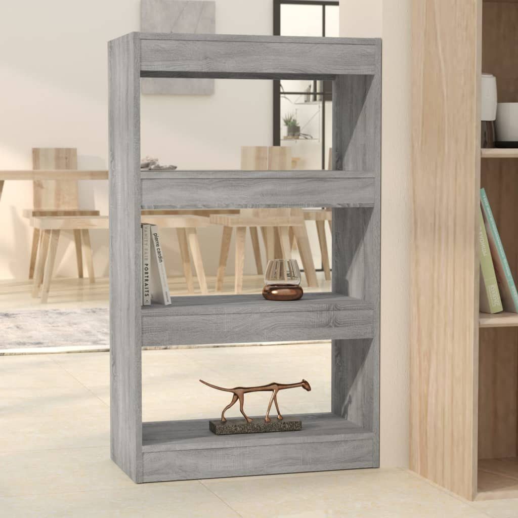 vidaXL Bücherregal Bücherregal/Raumteiler Grau Sonoma 60x30x103 cm Holzwerkstoff, 1-tlg.