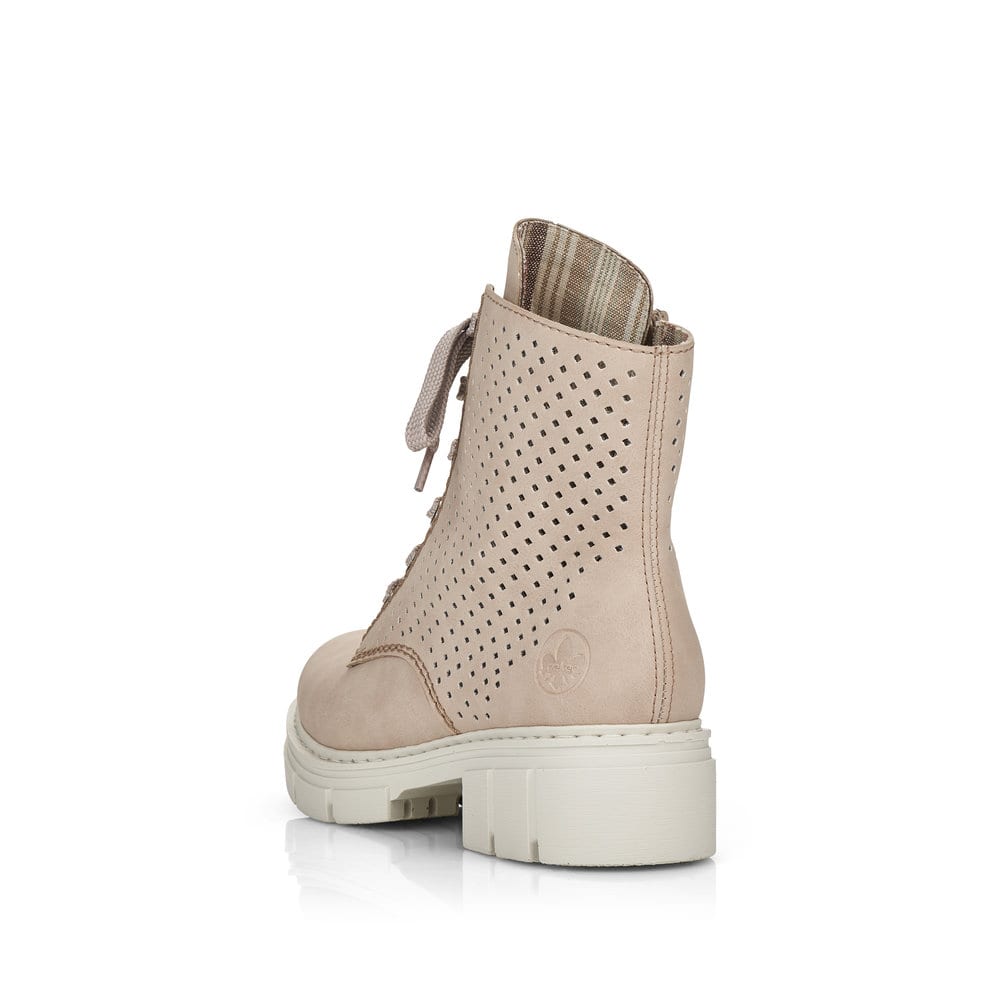 Rieker Damen Schnürstiefel beige