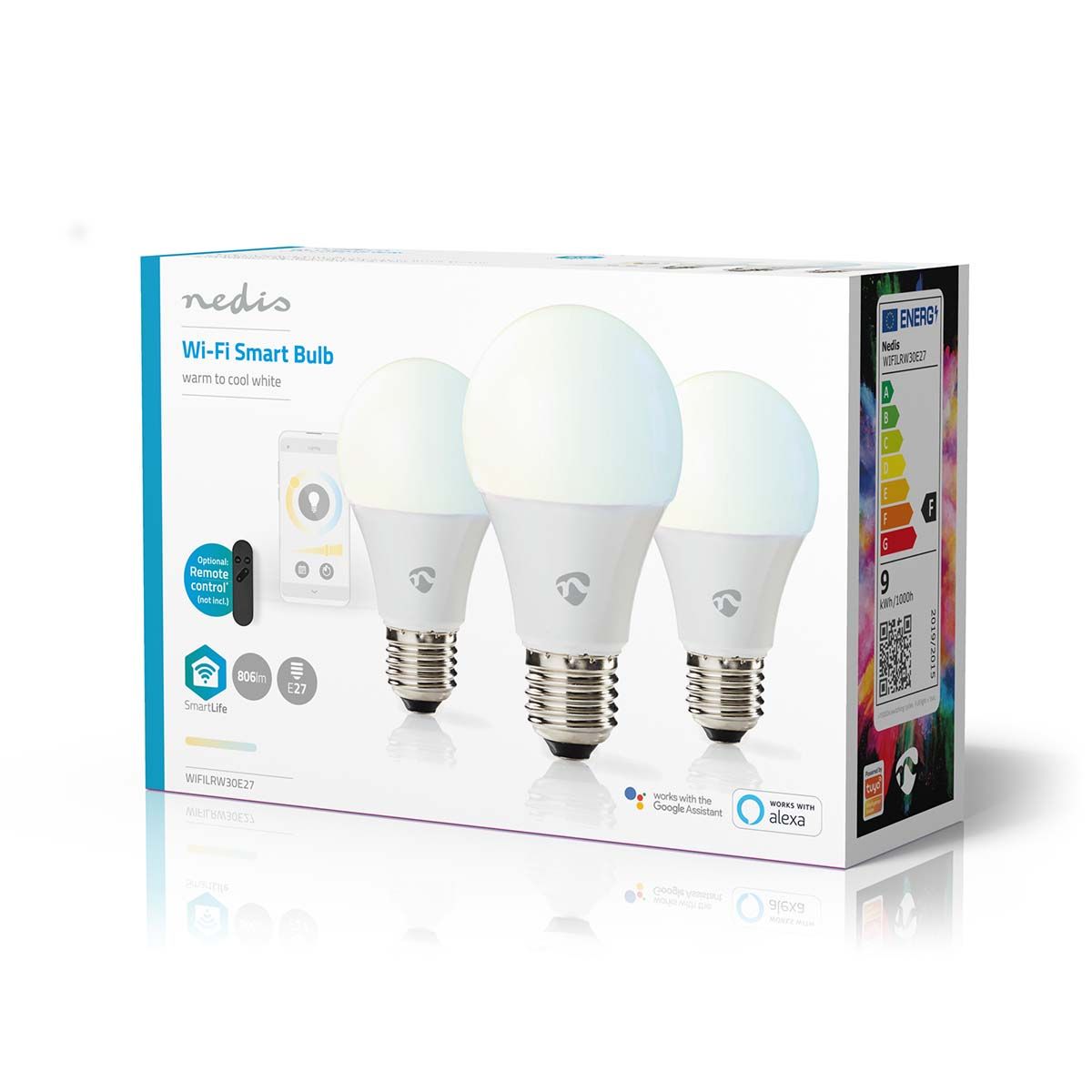 Nedis WIFILRW30E27 SmartLife LED-Lampen
