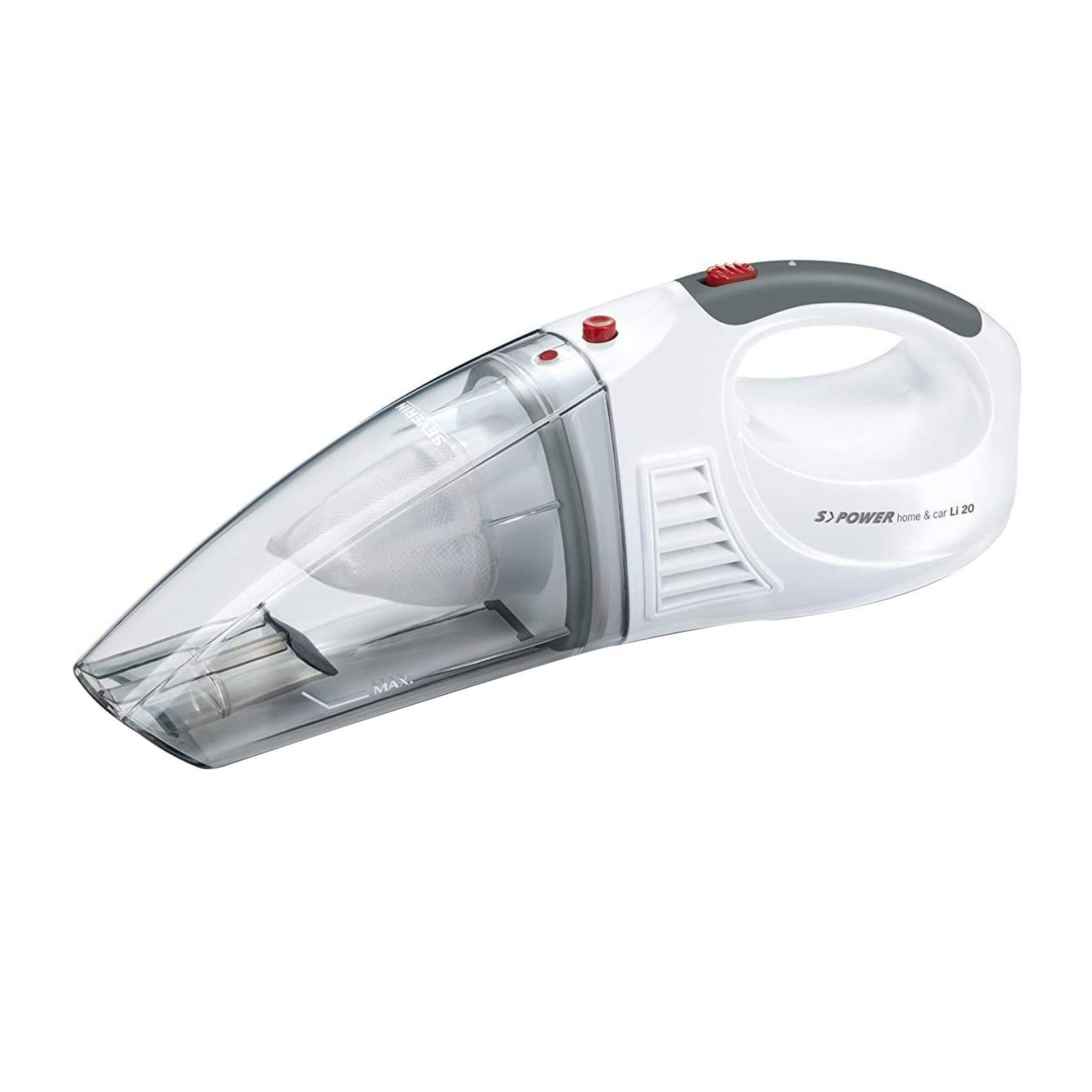 Severin Akku-Hand-und Stielstaubsauger HV 7144 S'Power home & car Li20, 7,4 Li-Ionen Akku, 12 V Ladekabel für Zigarettenanzünder