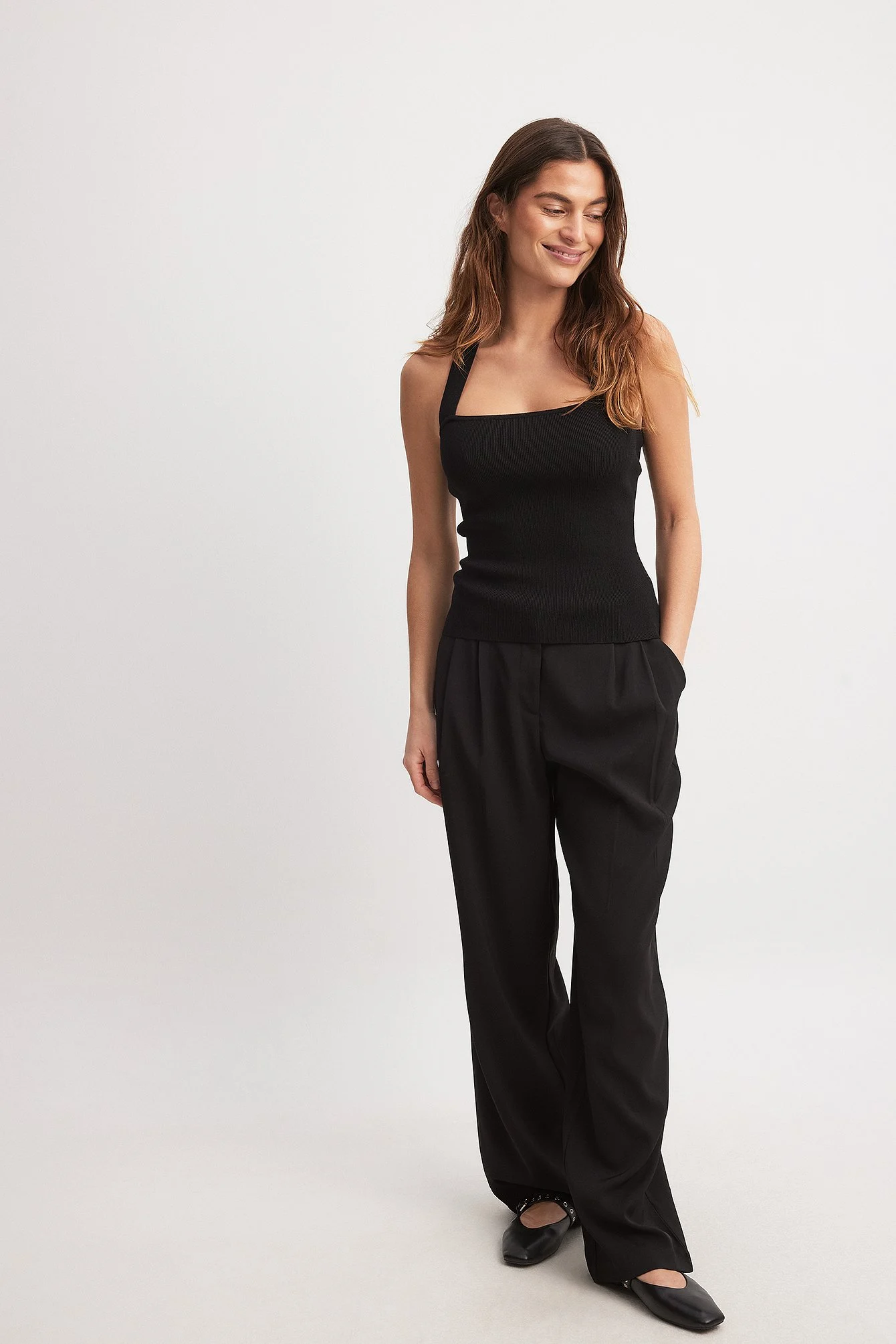 Bandeau-Oberteil mit Nackendetail