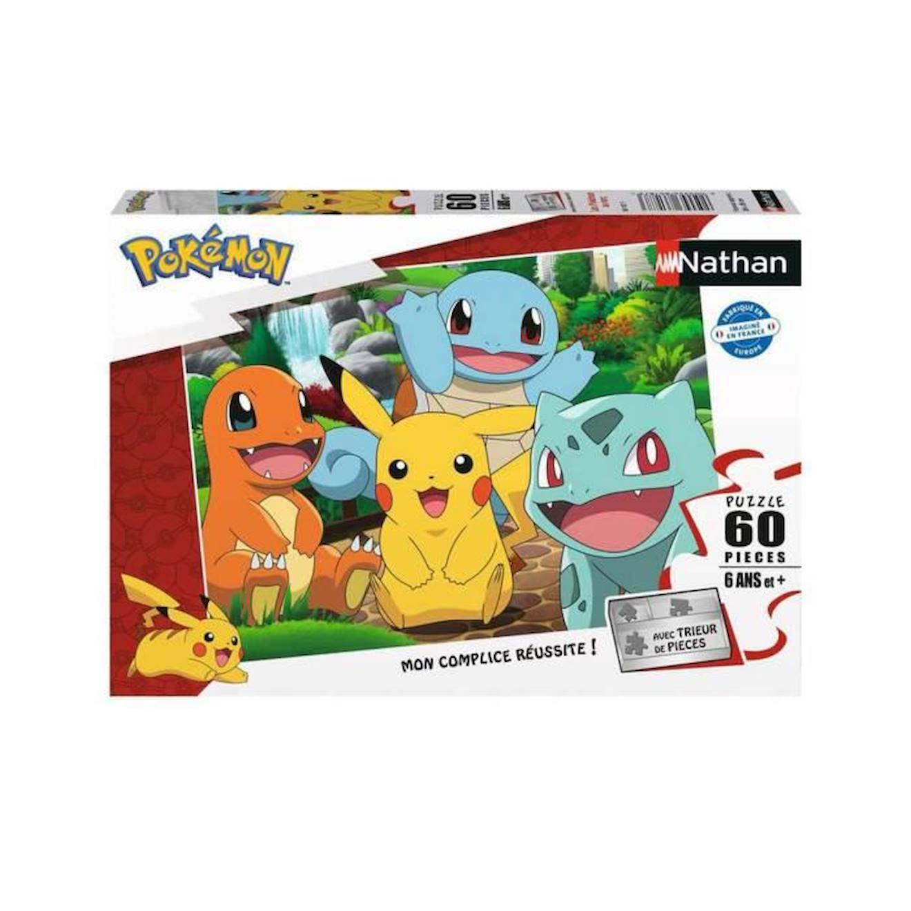 Puzzle 60 pièces : Les Pokémon au parc Coloris Unique blanc
