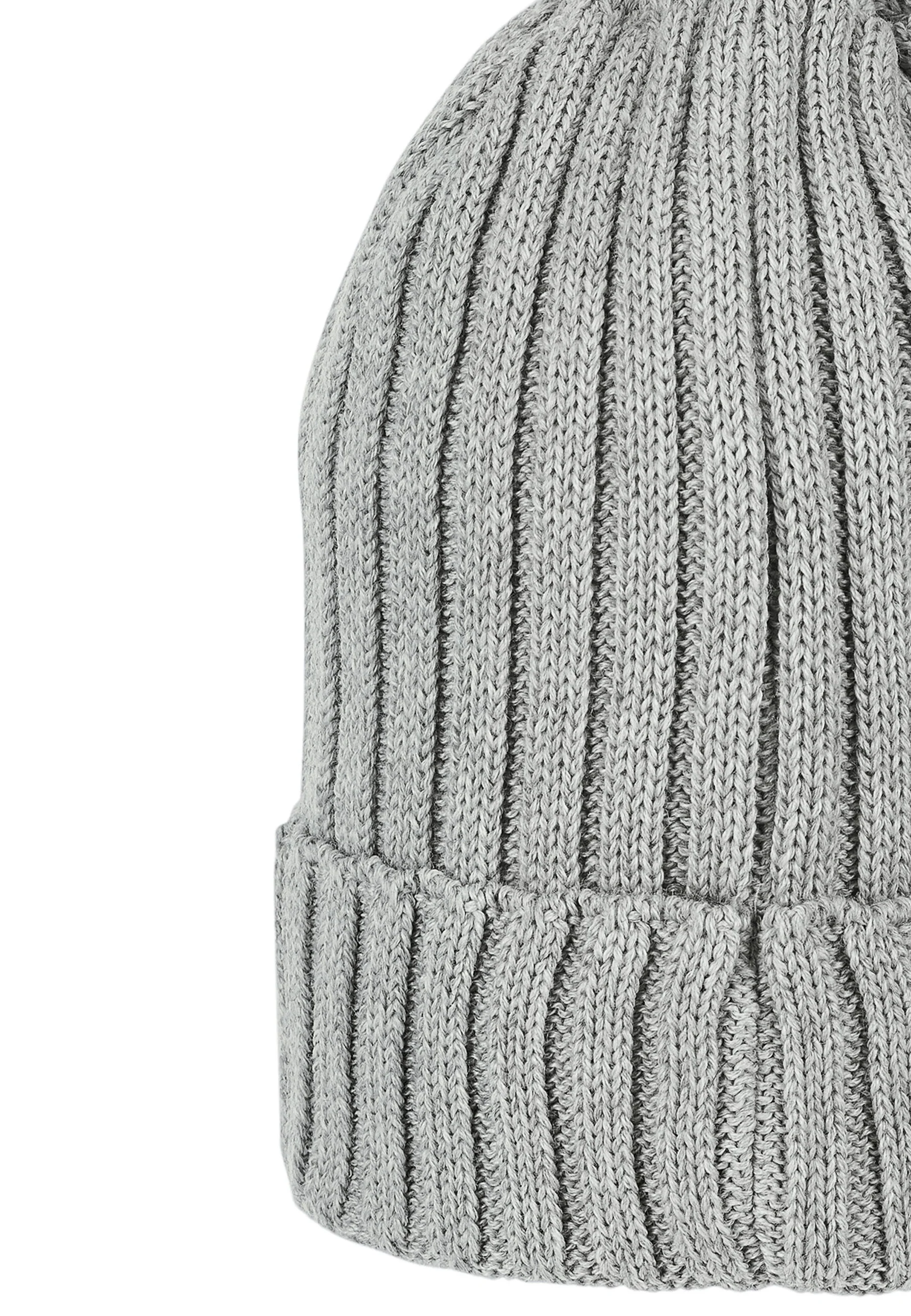 Strickmütze Baby mit Merinowollanteil und Umschlag