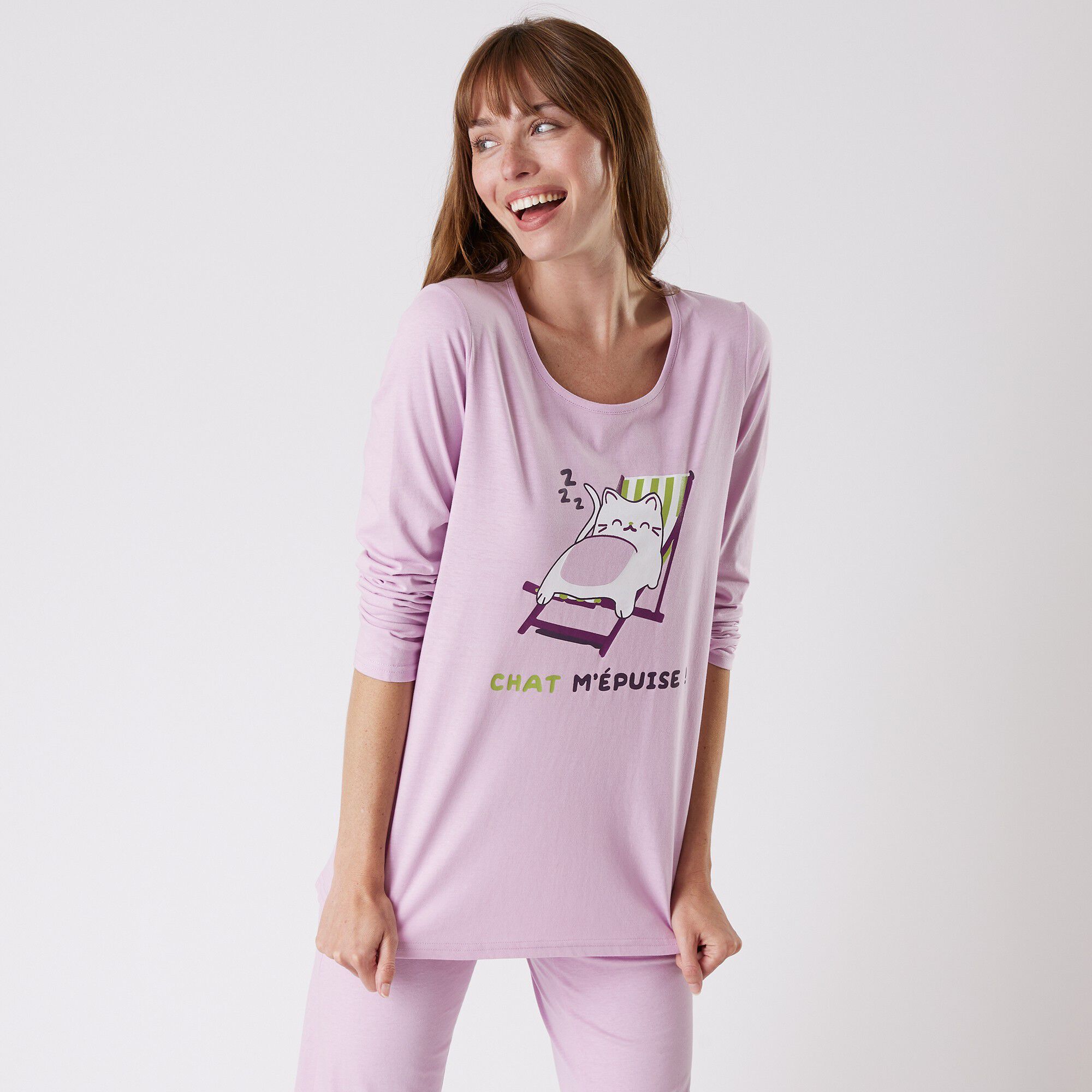 Pyjama manches longues imprimé 