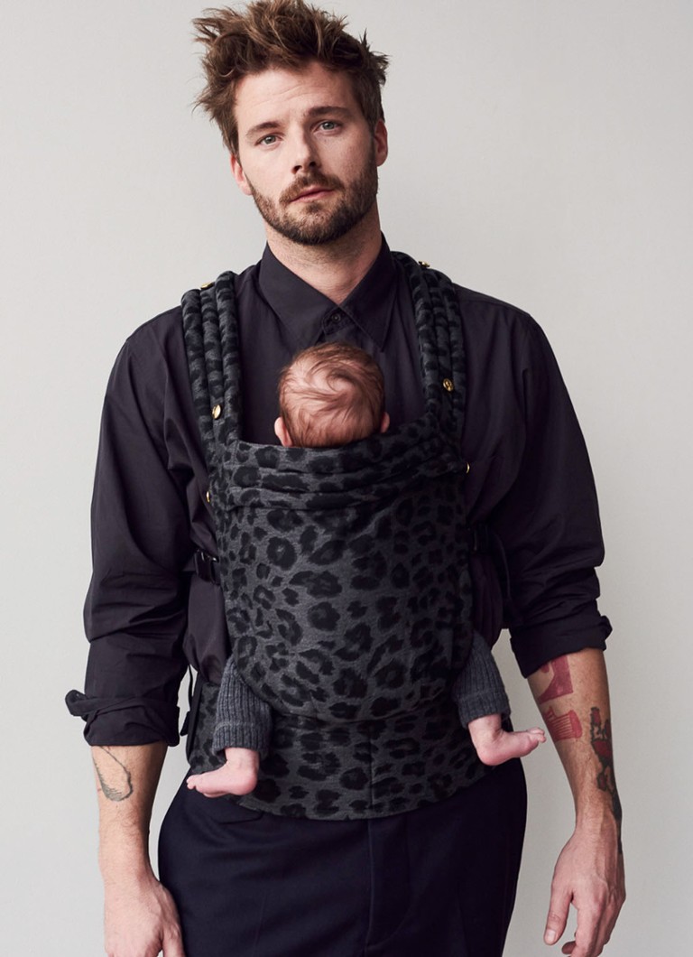 Borsetă Artipoppe Zeitgeist gri cu imprimeu leopard