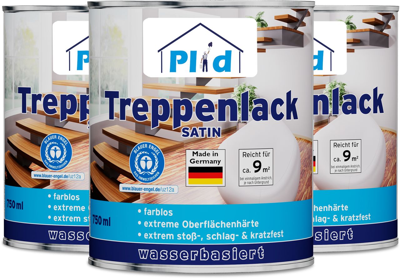 Plid Premium Treppenlack Treppensiegel Klarlack Farblos Seidenglänzend Farblos - Seidenglänzend