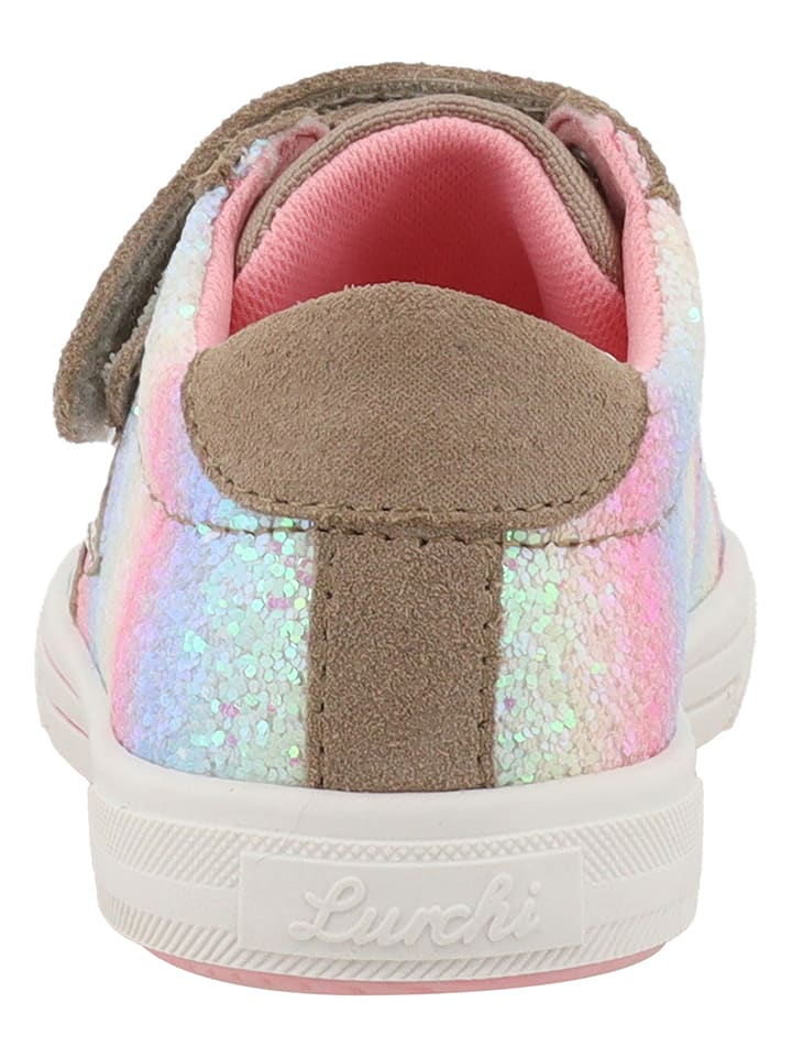 Lurchi Leder-Sneakers in Hellbraun/ Bunt günstig kaufen
