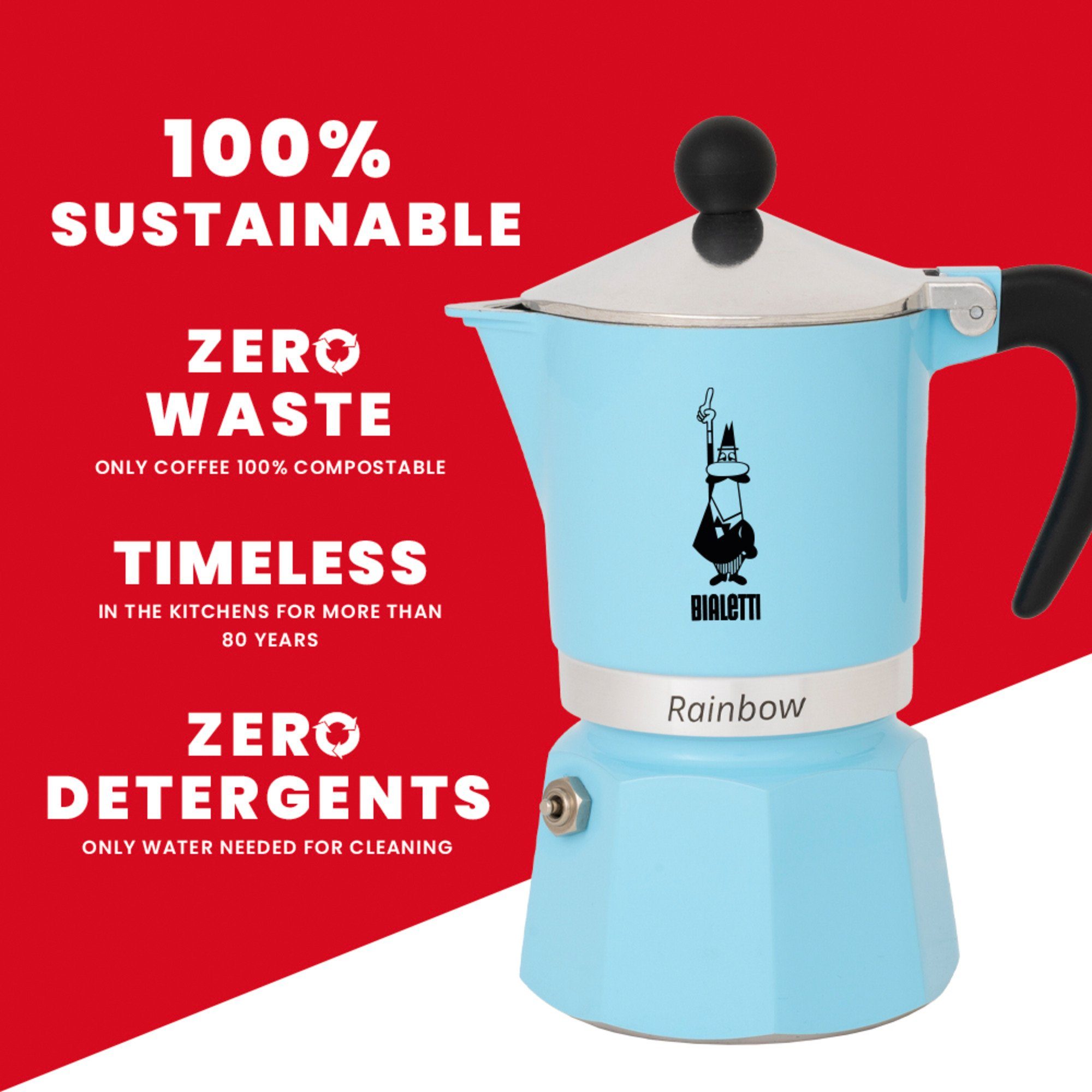 BIALETTI Kaffeebereiter Bialetti Rainbow, Espressomaschine, (6 Tassen)