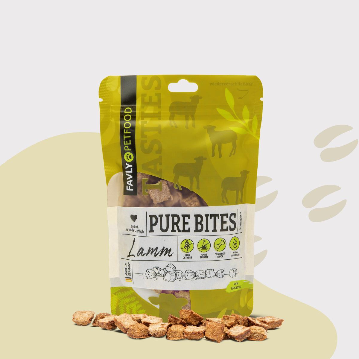 FAVLY Petfood Snacks FAVLY Petfood PURE Bites Lamm 360 g