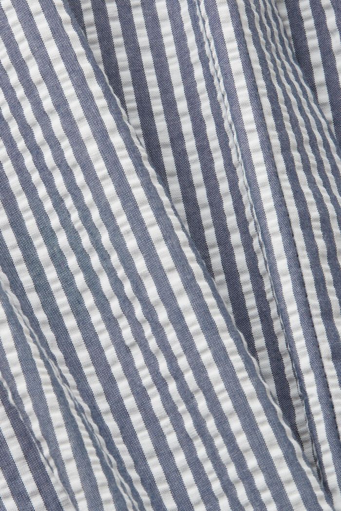 Seersucker-Hemdblusenkleid, 100 % Baumwolle