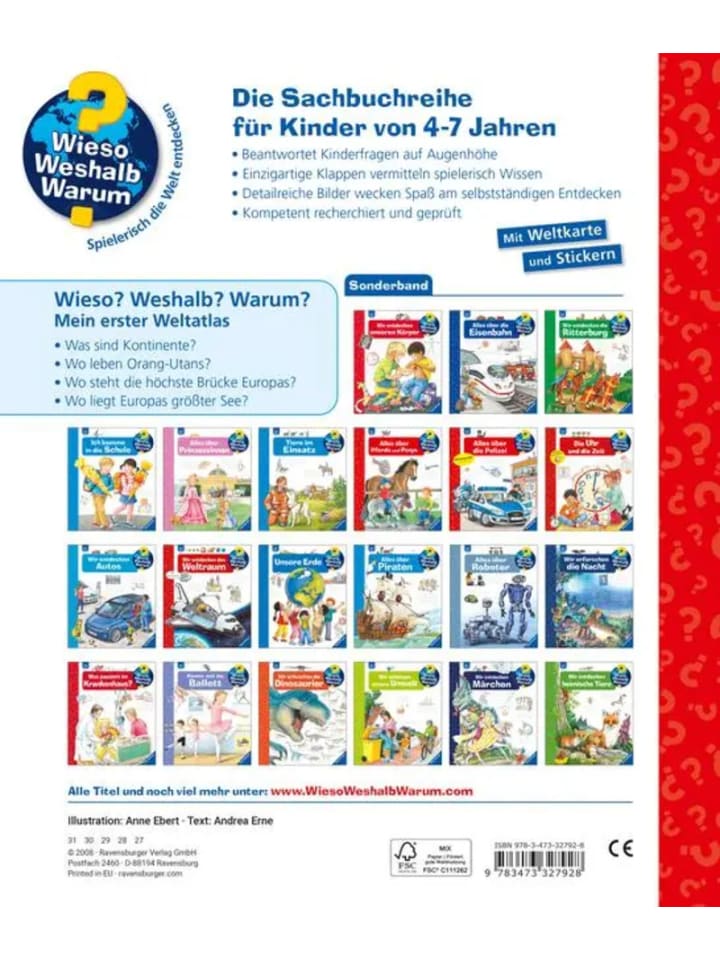Ravensburger Wieso? Weshalb? Warum? Mein erster Weltatlas | Länder. Menschen. Tiere günstig kaufen onesize